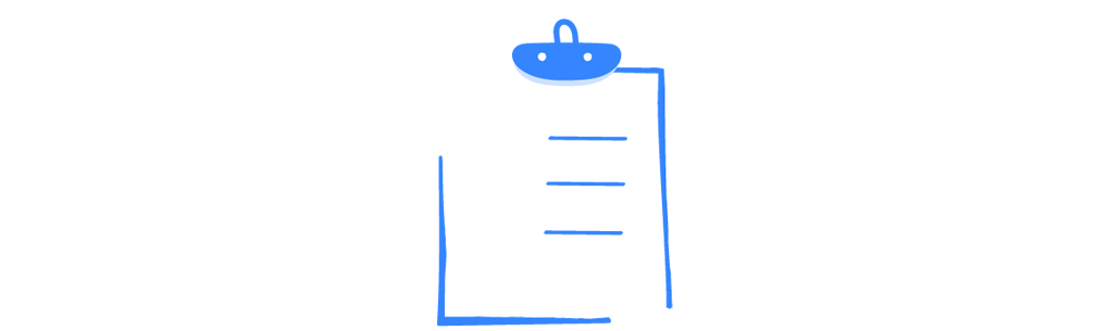 Clipboard icon with checkmarks.